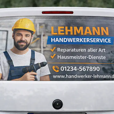 Lochfolie Heckscheibe mit Druck secondary image