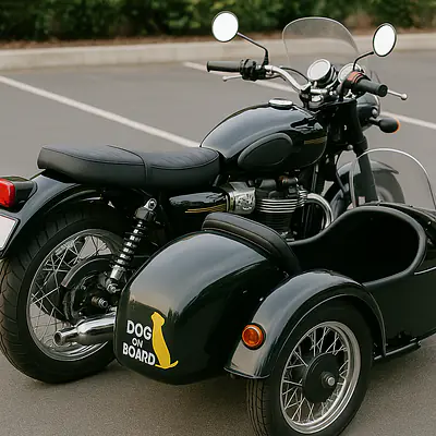 Motorcycle Sticker with Custom Print secondary image